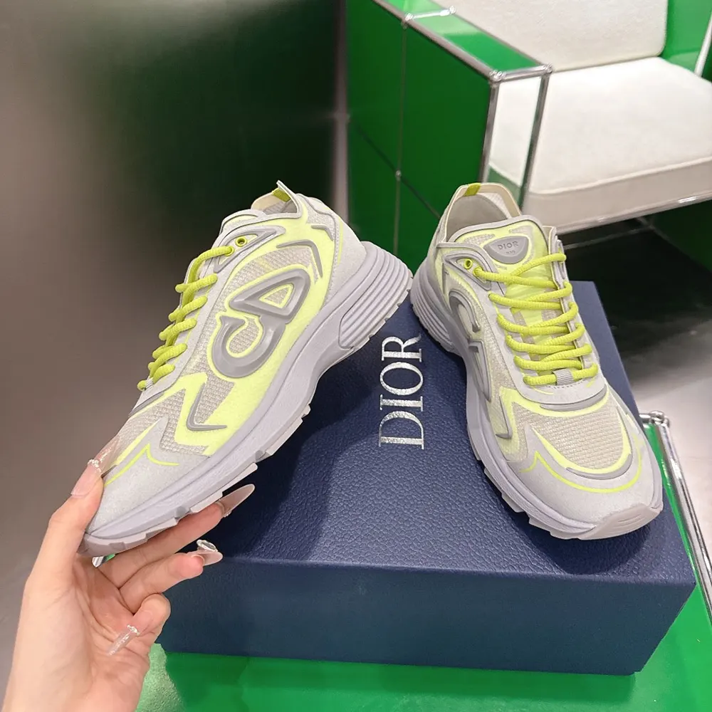 Dior Unisex B30 Countdown Tech Sneaker White Semi-Transparent N3O Nylon 3SN342ABF