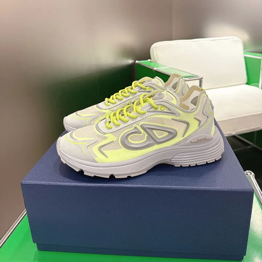 Dior Unisex B30 Countdown Tech Sneaker White Semi-Transparent N3O Nylon 3SN342ABF