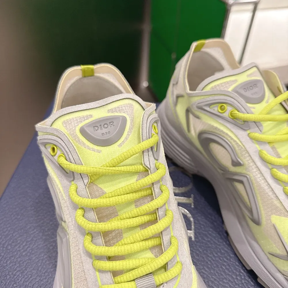 Dior Unisex B30 Countdown Tech Sneaker White Semi-Transparent N3O Nylon 3SN342ABF