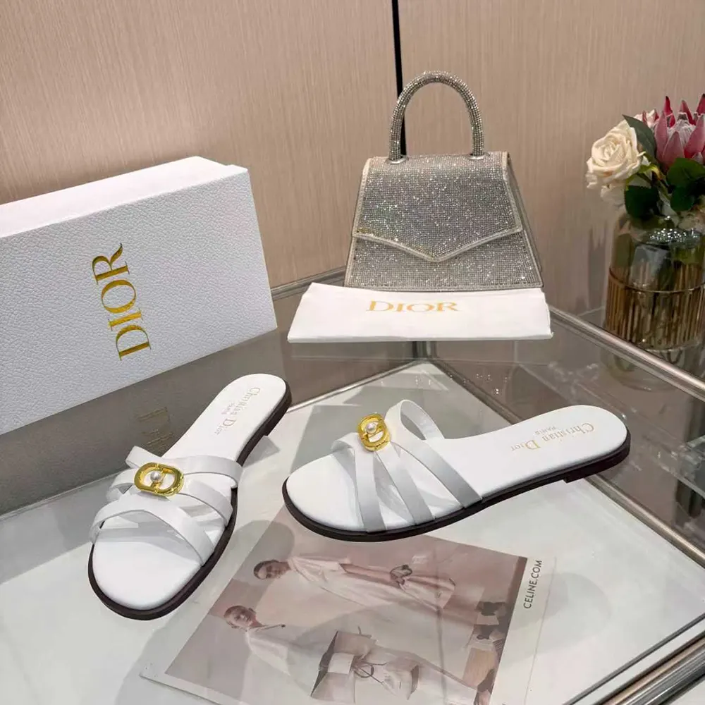 Dior Women 30M Slide White Calfskin KCO520CFY