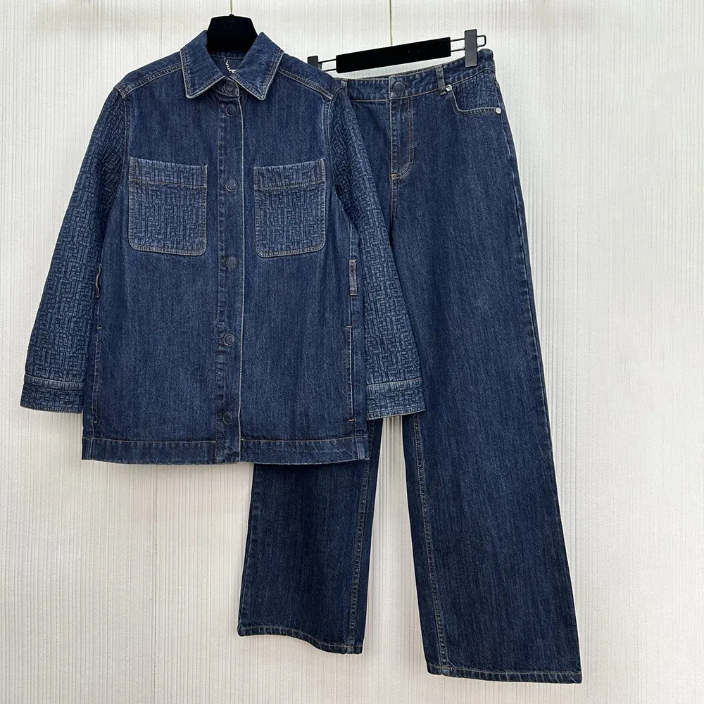 Fendi Women Dark Blue Denim Go-To Jacket FLF677AW82F1UKI