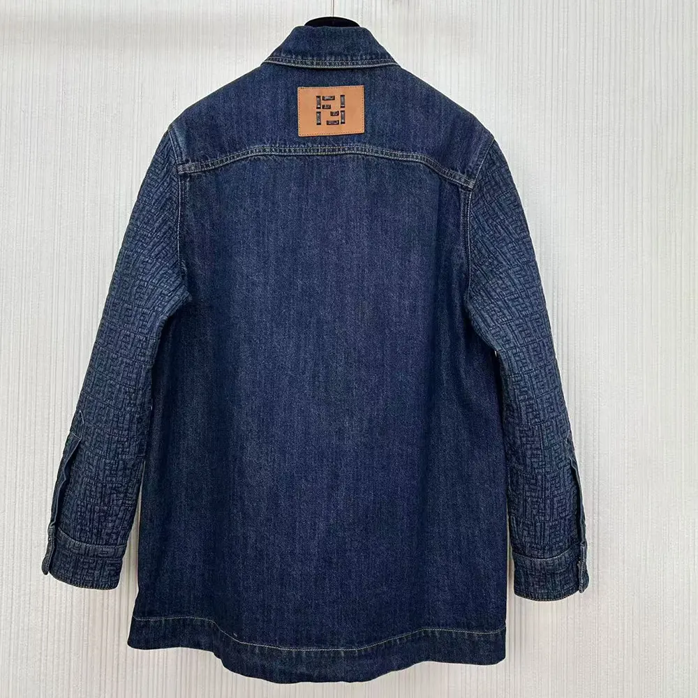 Fendi Women Dark Blue Denim Go-To Jacket FLF677AW82F1UKI