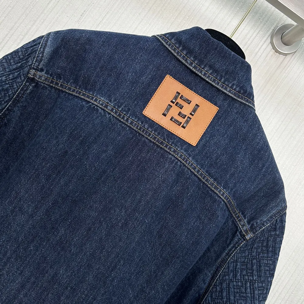 Fendi Women Dark Blue Denim Go-To Jacket FLF677AW82F1UKI