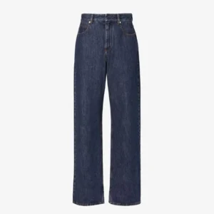 Fendi Women Long Jeans Dark Blue Denim Pants FLP882AW82F1UKI