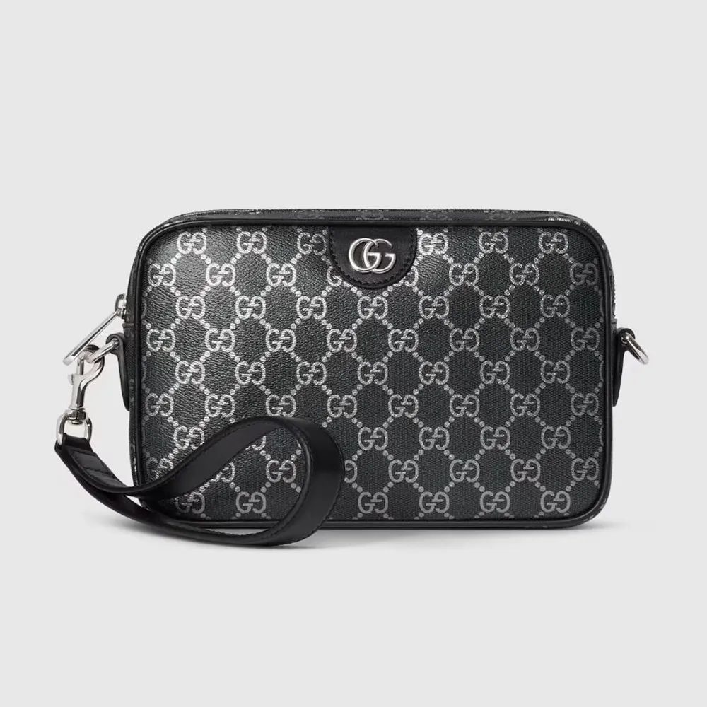 Gucci Men GG Small Crossbody Bag-Black 839155FAFUB