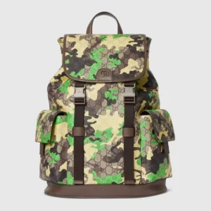 Gucci Unisex GG Large Backpack-Green ‎839110FAFHG9763