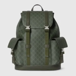 Gucci Unisex GG Monogram Large Backpack-Dark Green 792080FAFAJ