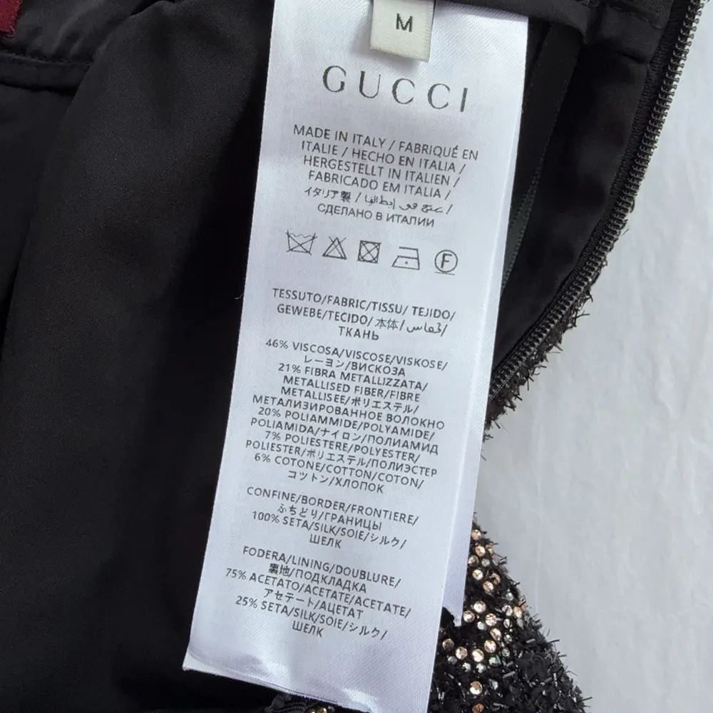 Gucci Women Embroidered Wool Tweed Lamé Shorts-Black 853382ZARWY - Image 10