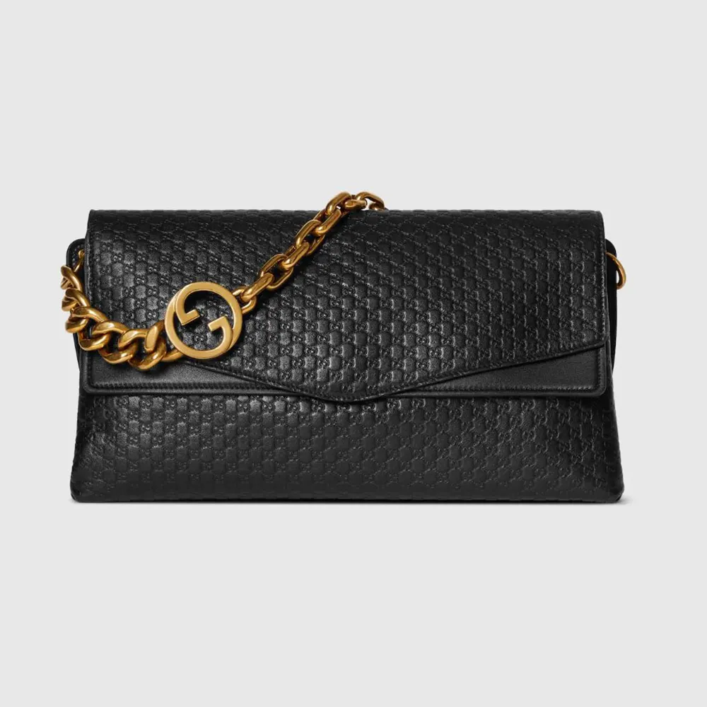 Gucci Women Large Shoulder Bag With Chain-Black 857362AAF1I