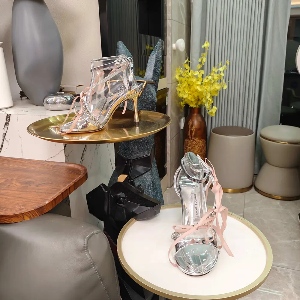 Jimmy Choo Women Lula 100mm Silver and Macaron Liquid Metal Leather Sandals