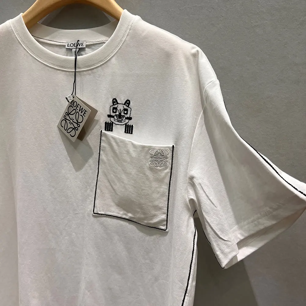 Loewe Women Regular Fit T-Shirt in Cotton-White S359AJ2X03