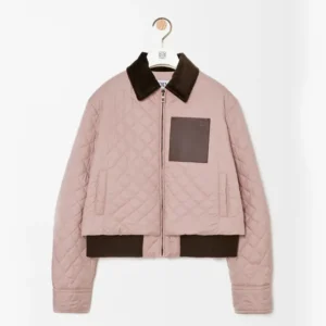 Loewe Men Short Jacket in Technical Fabric-Light Pink S359Y02XFH