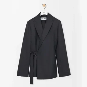 Loewe Women Draped Jacket in Wool S359Y03XAB