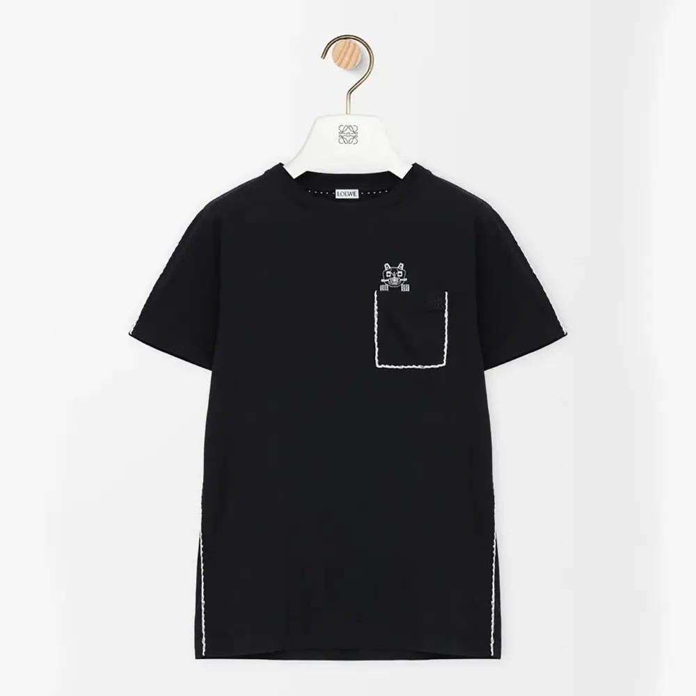 Loewe Women Regular Fit T-Shirt in Cotton-Black S359AJ2X03