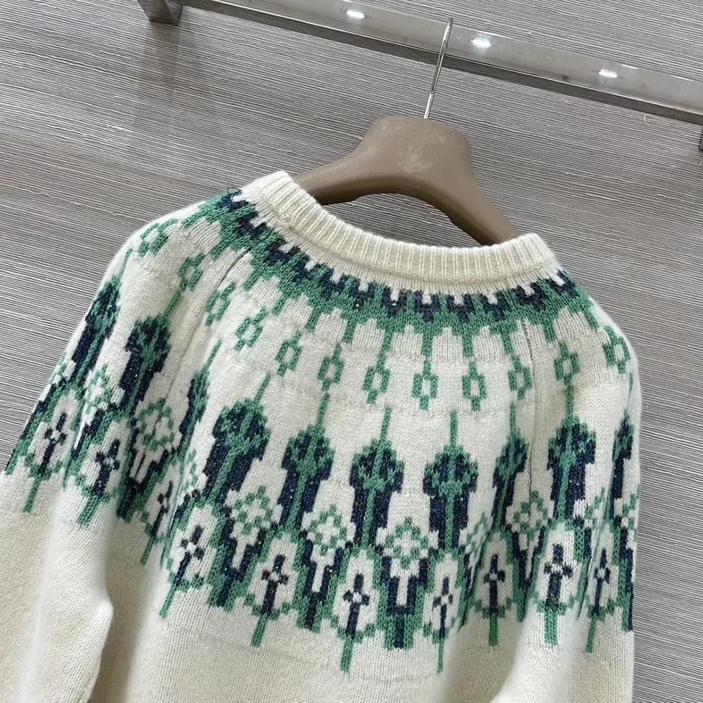 Loewe Women Sweater in Wool Blend-White S359Y14KIB