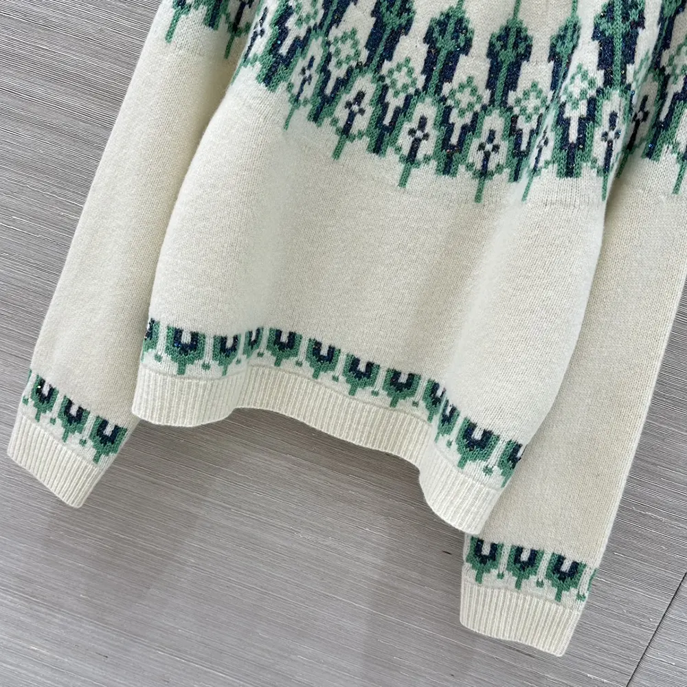 Loewe Women Sweater in Wool Blend-White S359Y14KIB