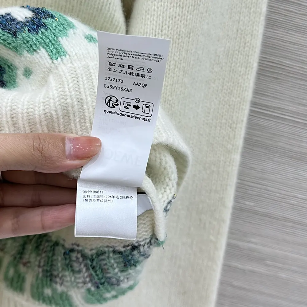 Loewe Women Sweater in Wool Blend-White S359Y14KIB