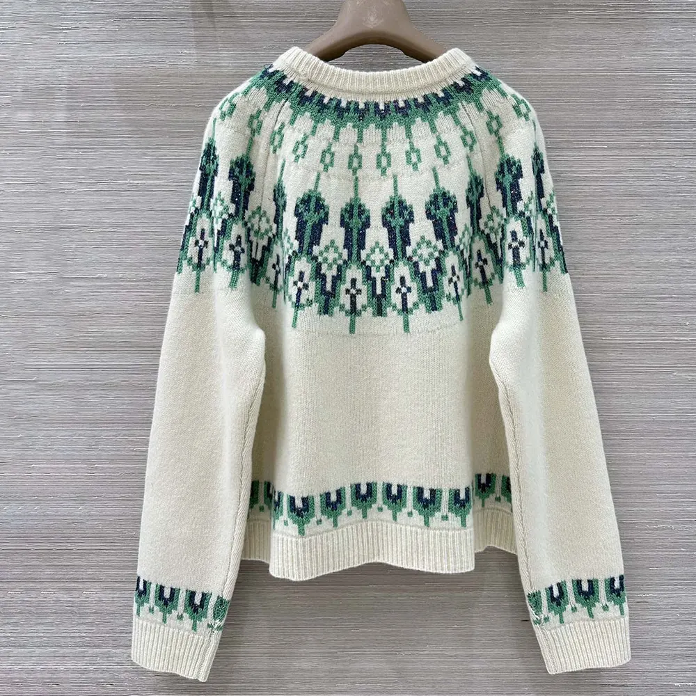 Loewe Women Sweater in Wool Blend-White S359Y14KIB