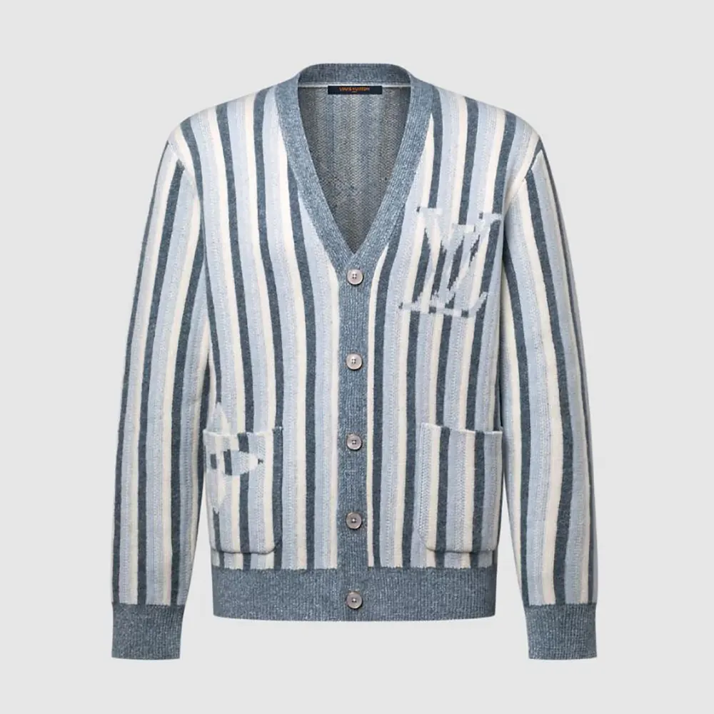 Louis Vuitton Men Striped Jacquard Cardigan 1AJUHH