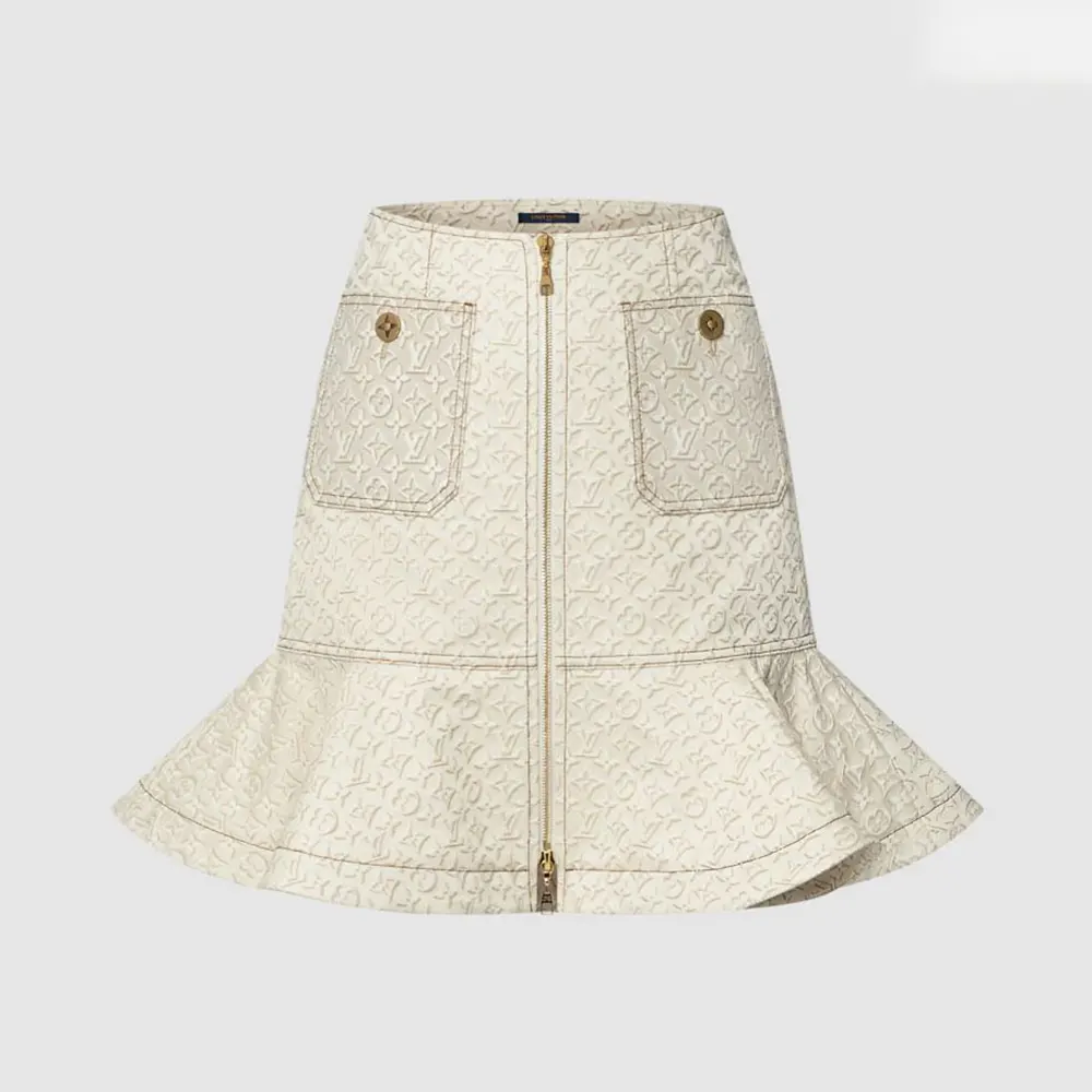 Louis Vuitton Women 3D Monogram Flounce Hem Skirt 1AJHBB