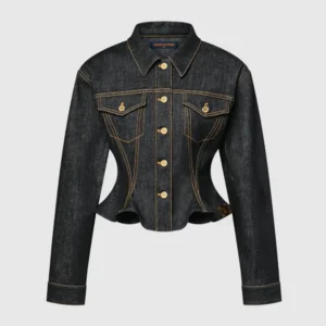 Louis Vuitton Women Fluted Denim Jacket 1AJGRN