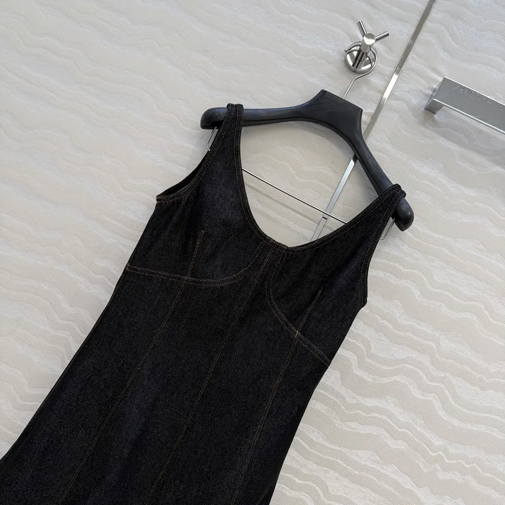 Louis Vuitton Women Topstitched Denim Dress 1AJHVR
