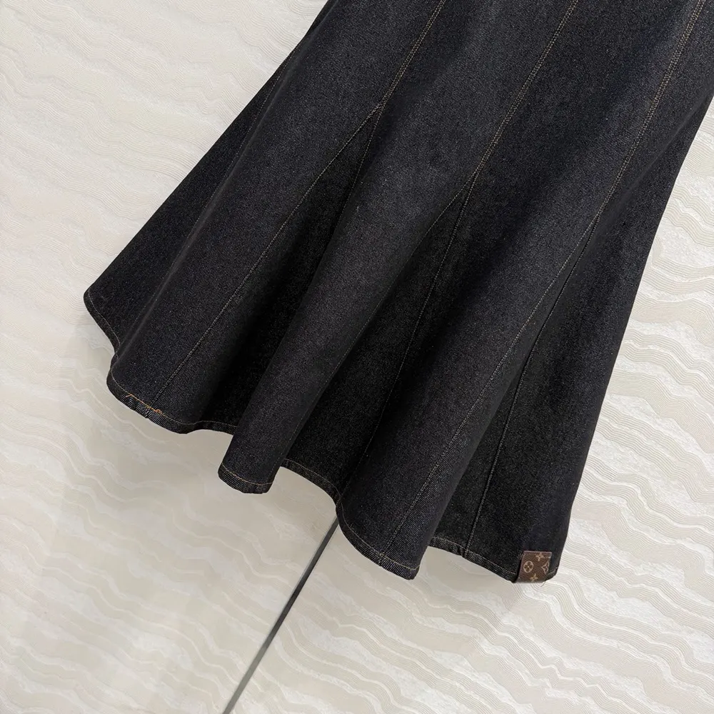 Louis Vuitton Women Topstitched Denim Dress 1AJHVR