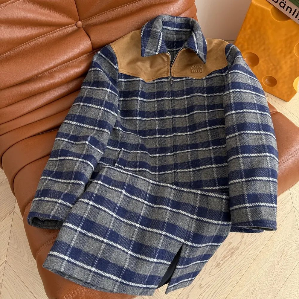 Miu Miu Women Checked Blouson Jacket ML139518JJF0GBN