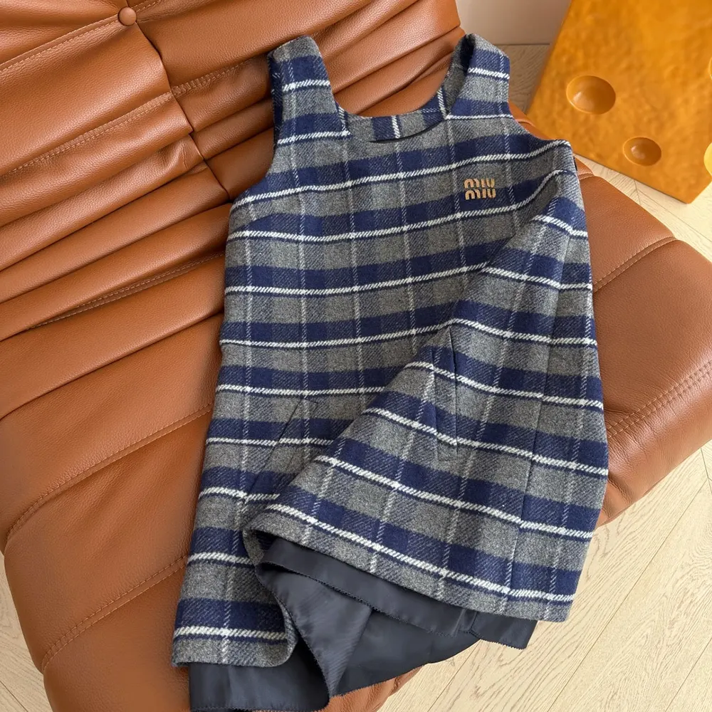 Miu Miu Women Checked Mini-Dress MF61551806F0GBN - Image 4