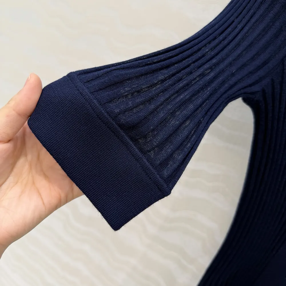 Miu Miu Women Ribbed Knit Wool Sweater MML02L18TW