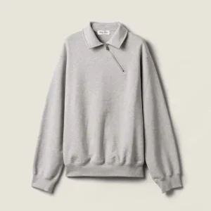 Miu Miu Women Zippered Cotton Fleece Jacket MJLA0418S8