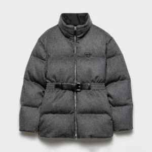 Prada Women Loden Down Jacket-Grey 29L131C2OF0480