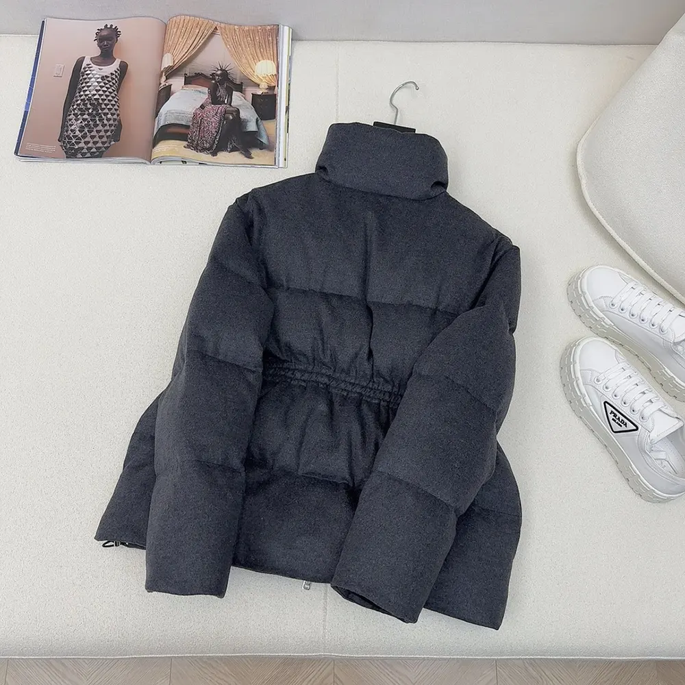 Prada Women Loden Down Jacket-Grey 29L131C2OF0480