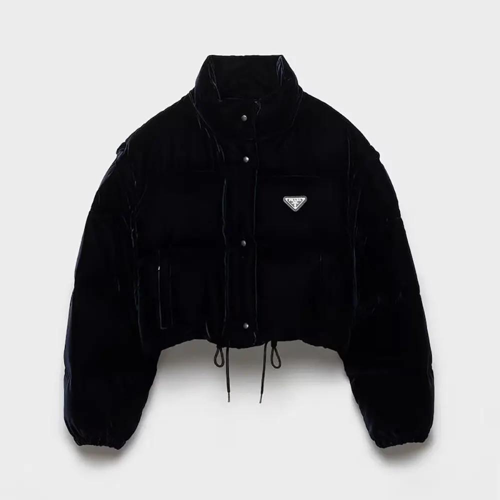 Prada Men Velvet Down Jacket-Black 29180518H4