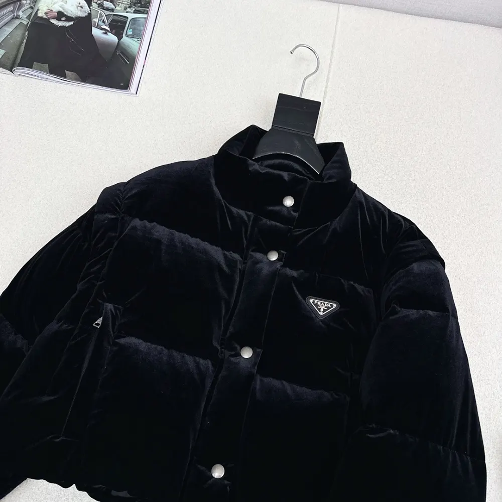 Prada Men Velvet Down Jacket-Black 29180518H4