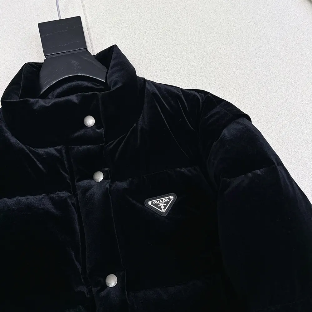 Prada Men Velvet Down Jacket-Black 29180518H4