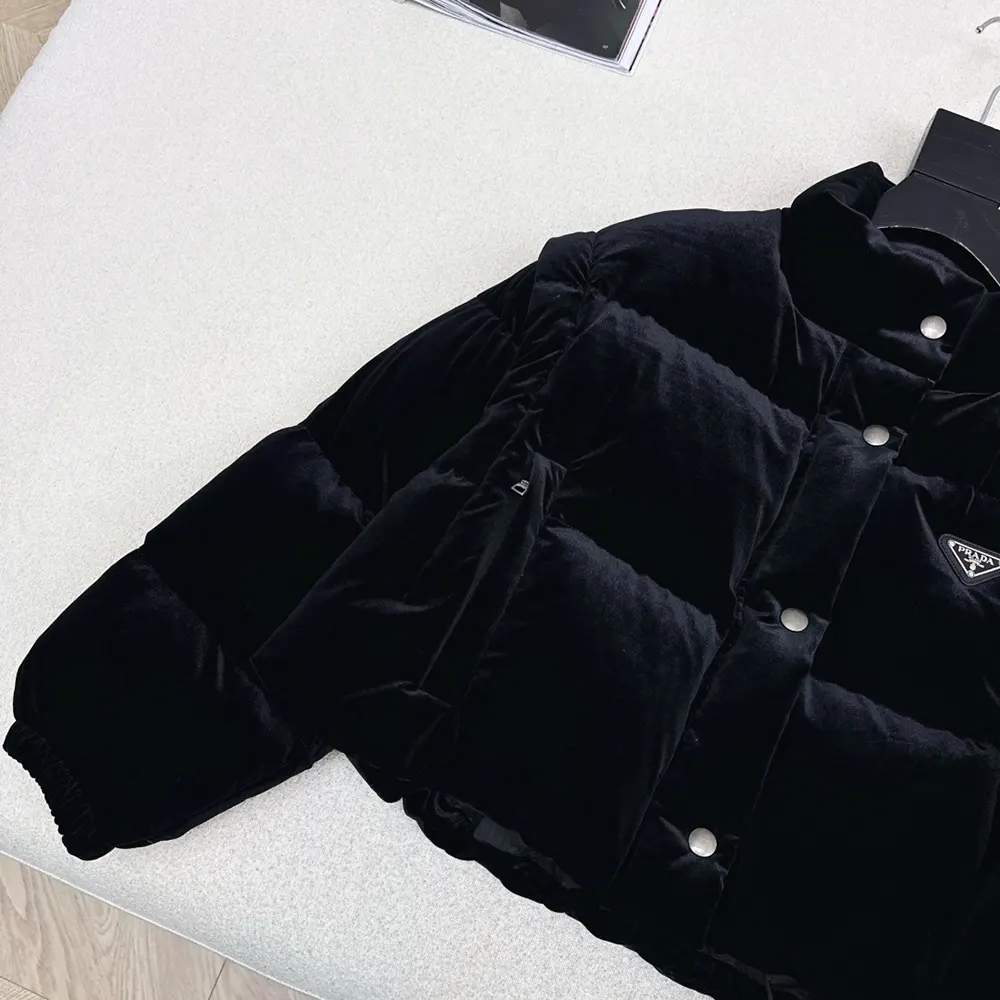 Prada Men Velvet Down Jacket-Black 29180518H4