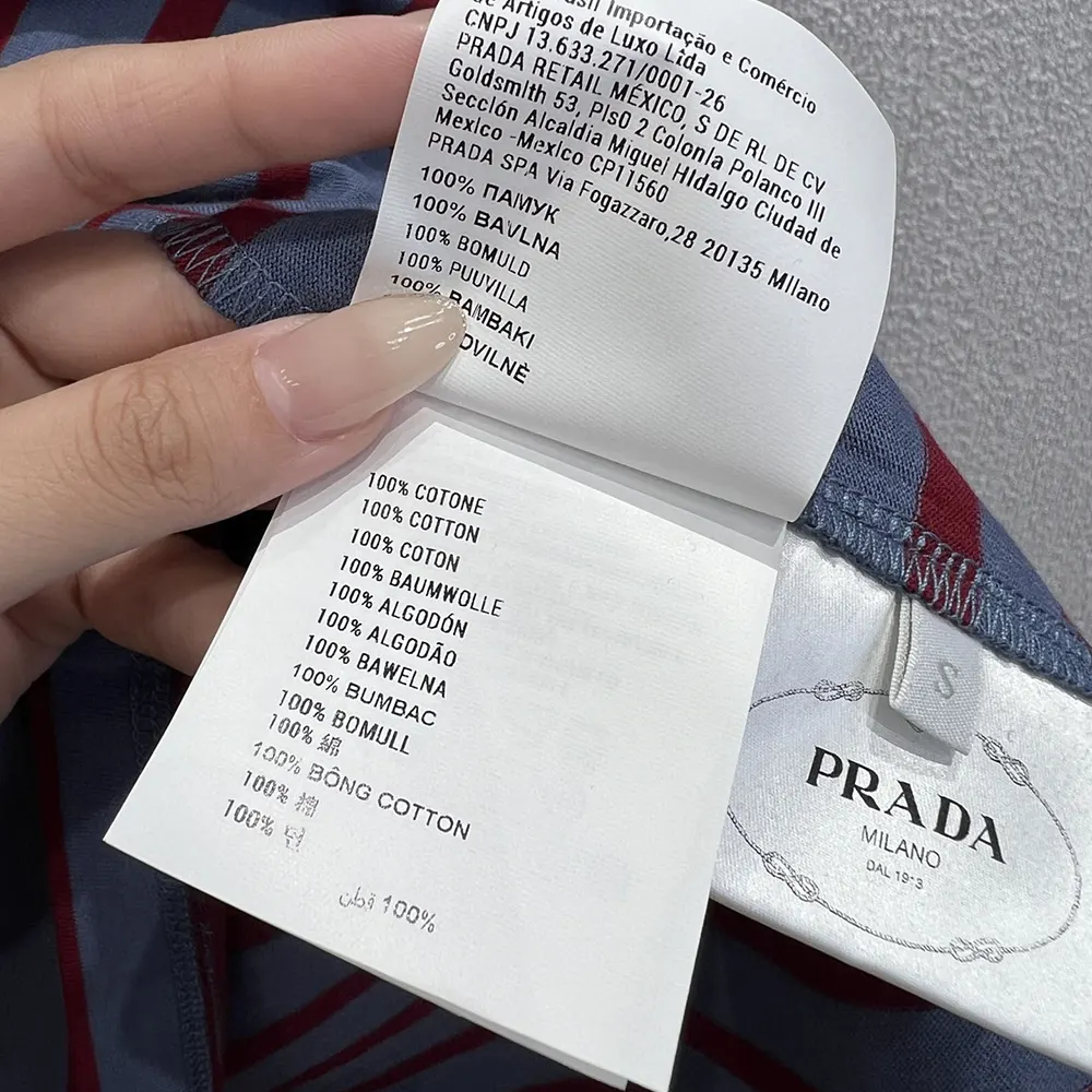 Prada Women Oversized Striped Jersey T-Shirt 3575B18V8F04Y5