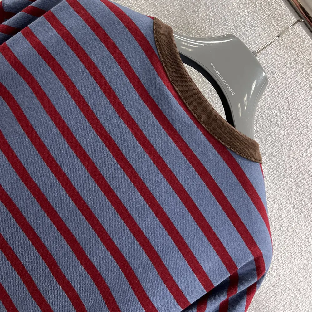 Prada Women Oversized Striped Jersey T-Shirt 3575B18V8F04Y5