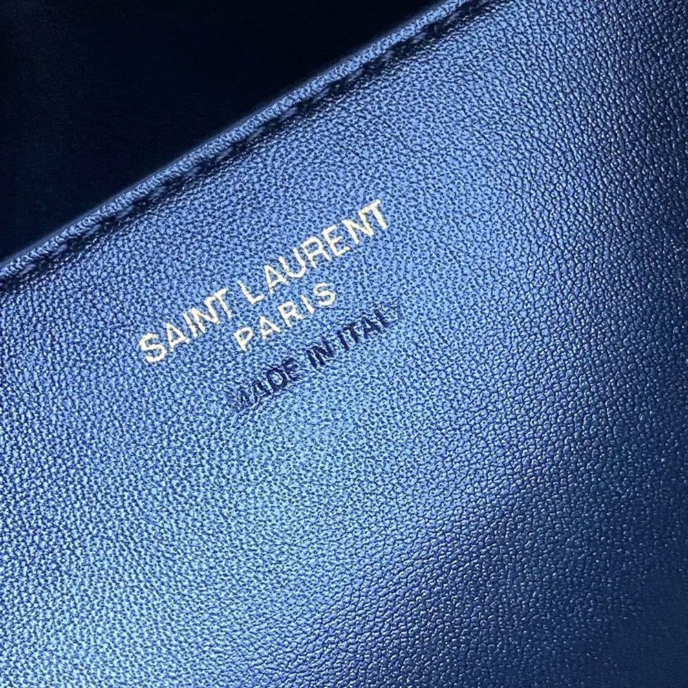 Saint Laurent YSL Women Cassandre xxl Pouch On Chain in Suede-Brown