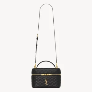 Saint Laurent YSL Women Gaby Large Vanity Bag in Lambskin-Black 8515721E