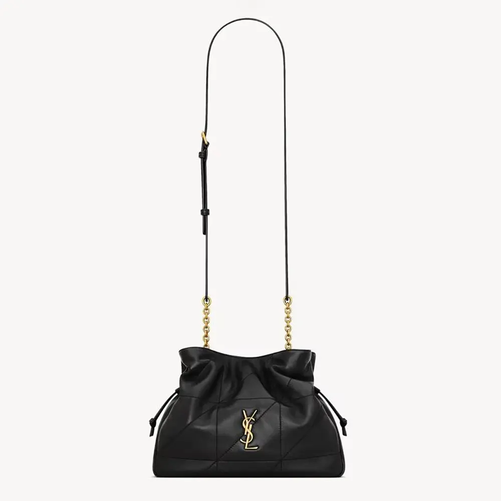 Saint Laurent YSL Women Jamie Shoulder Pouch in Lambskin-Black