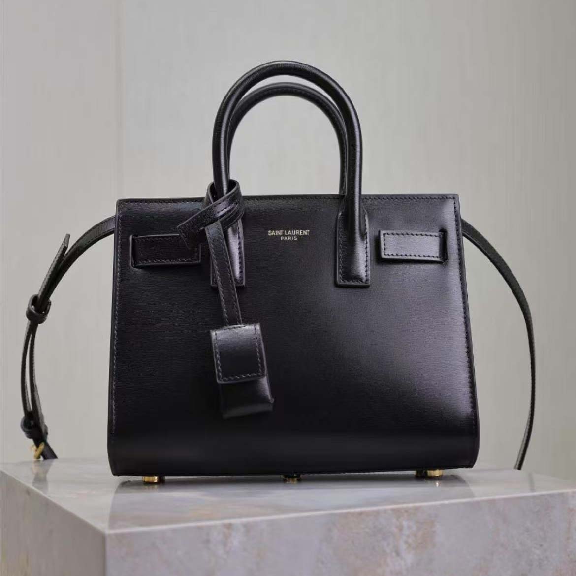 Saint Laurent YSL Women Sac De Jour in Smooth Leather-Black