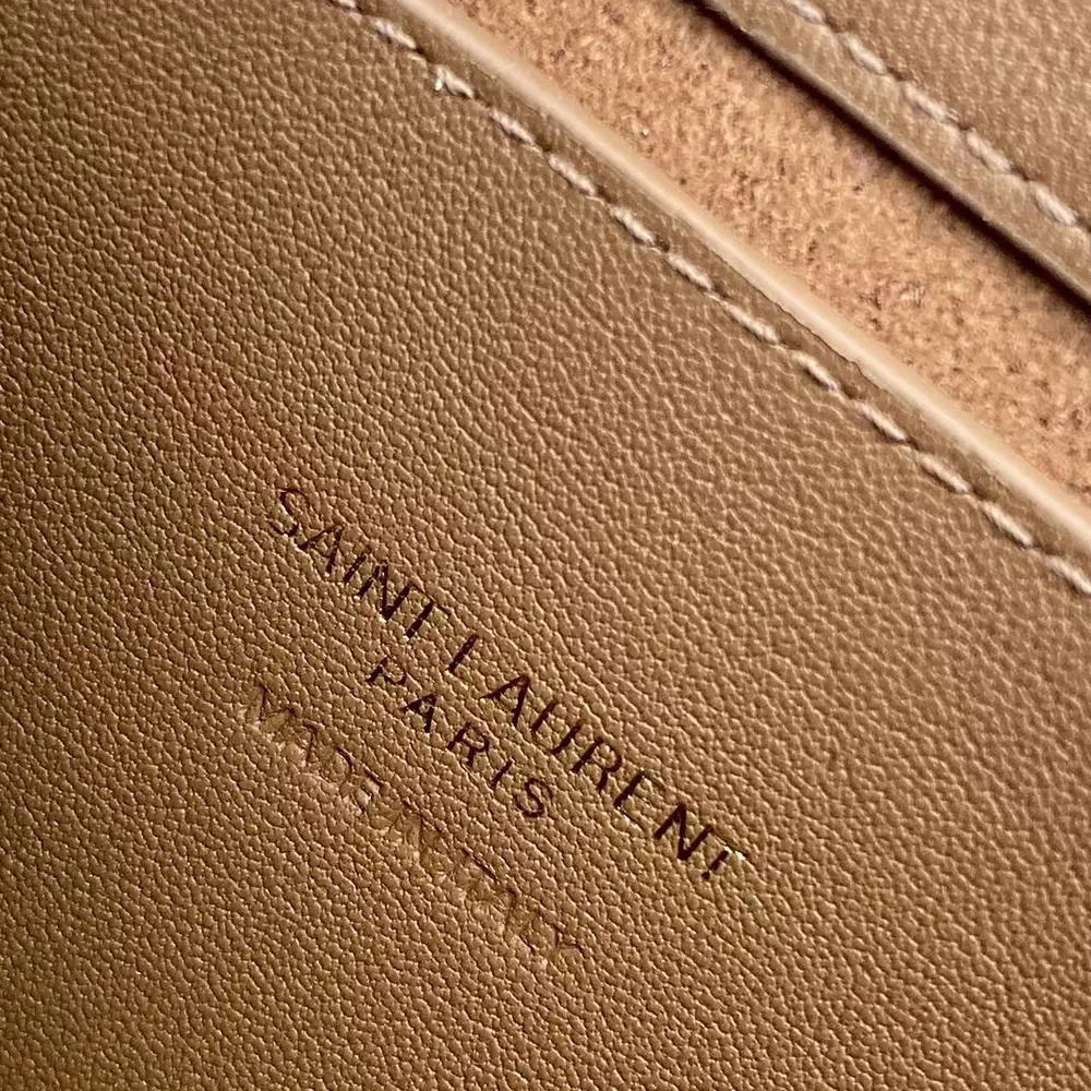 Saint Laurent YSL Women Solferino Small in Suede-Brown 8323301U