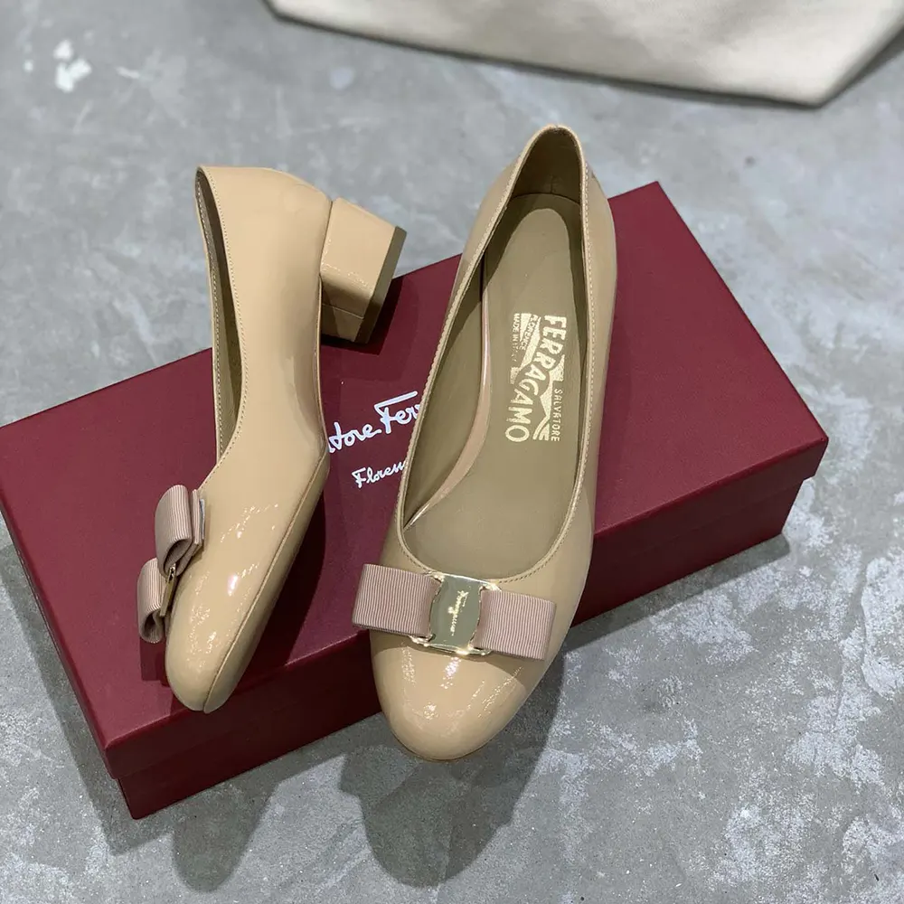 Salvatore Ferragamo Women Vara Pump 3cm Heel-Sandy 5 Salvatore Ferragamo Women Vara Pump 3cm Heel-Sandy - Image 5