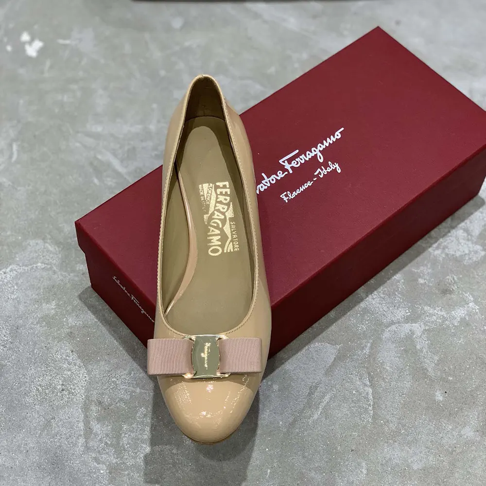 Salvatore Ferragamo Women Vara Pump 3cm Heel-Sandy 8 Salvatore Ferragamo Women Vara Pump 3cm Heel-Sandy - Image 8