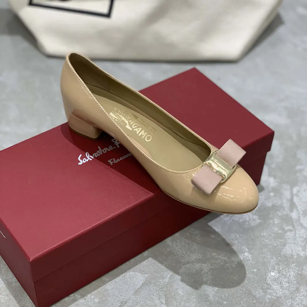 Salvatore Ferragamo Women Vara Pump 3cm Heel-Sandy 6 Salvatore Ferragamo Women Vara Pump 3cm Heel-Sandy - Image 6