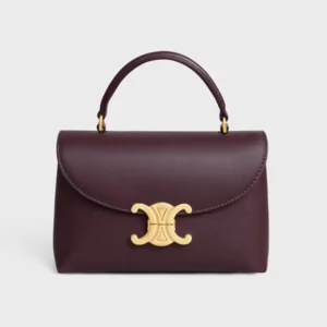 Celine Women Teen Nino Bag in Smooth Satinated Calfskin-Burgundy 118113FXK