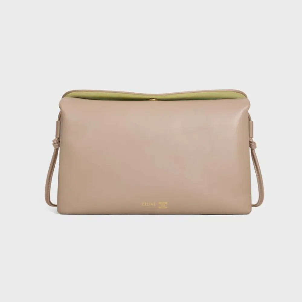Celine Women Trio Flap In Smooth Lambskin-Sandy 10P862O86