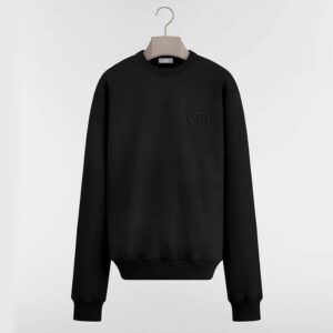 Dior Men CD Icon Sweatshirt Black Cotton Fleece 113J699A0531